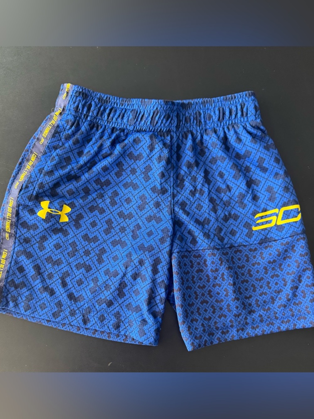 Under Armour HeatGear Shorts in Blue and Yellow